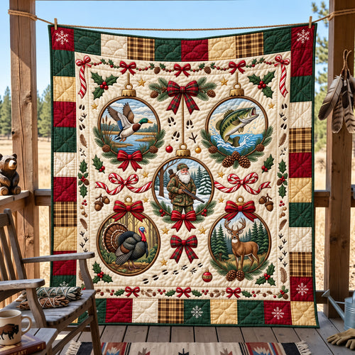Holiday Hunting Quilted Blanket GFTOMA15369