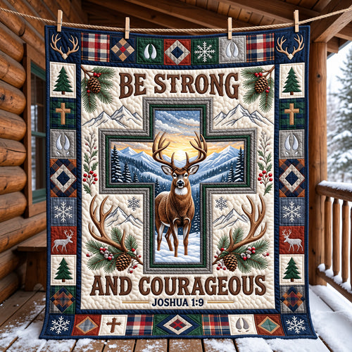 Strong Courageous Quilted Blanket GFTOMA15372