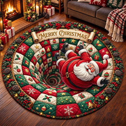 Christmas Vortex Quilted Round Mat GFTOMA15374