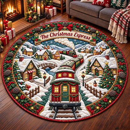 Village Train Quilted Round Mat GFTOMA15381