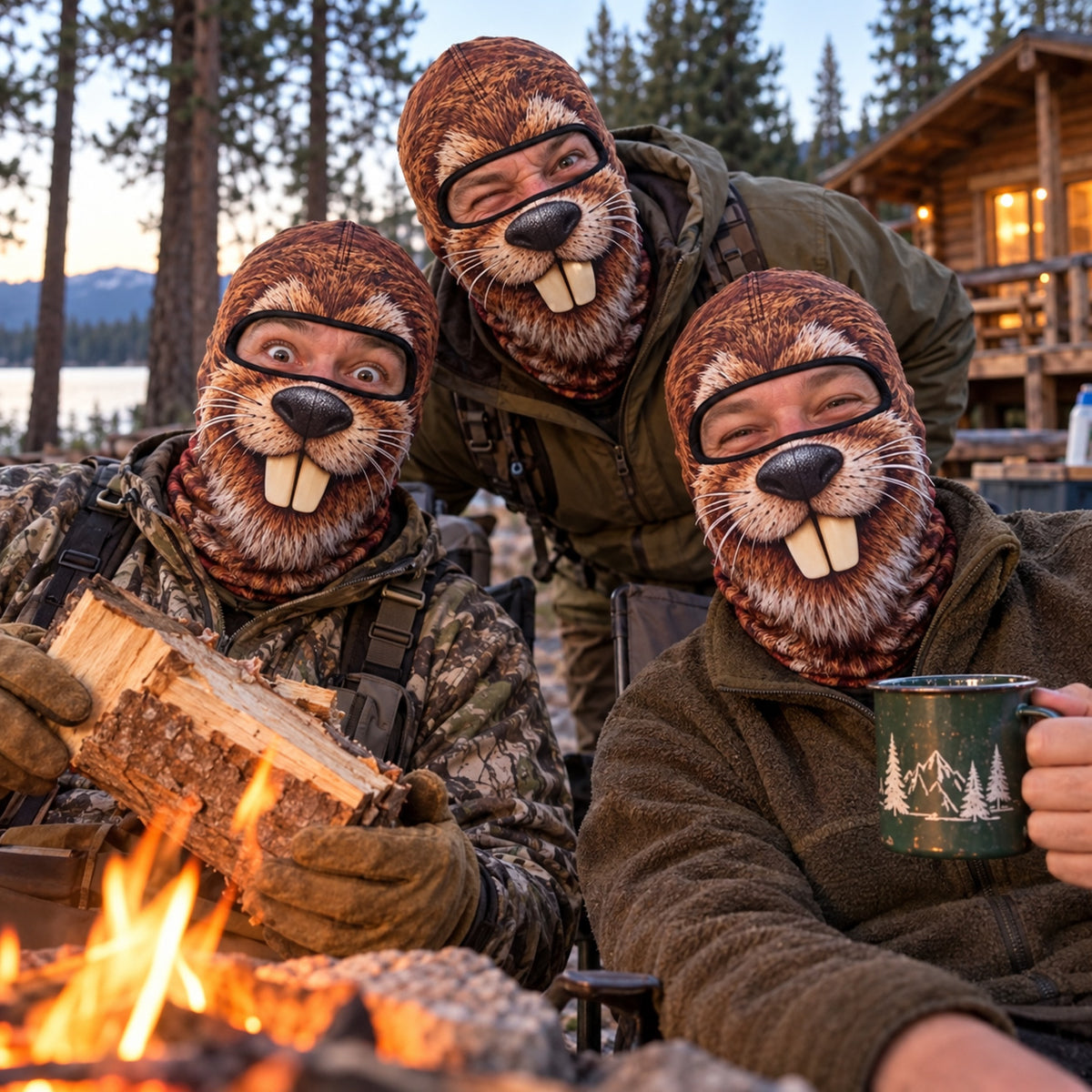 Camo Hunting Funny Face Mask GFTOMA15430