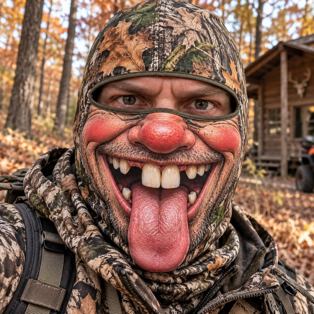 Camo Hunting Funny Face Mask GFTOMA15430