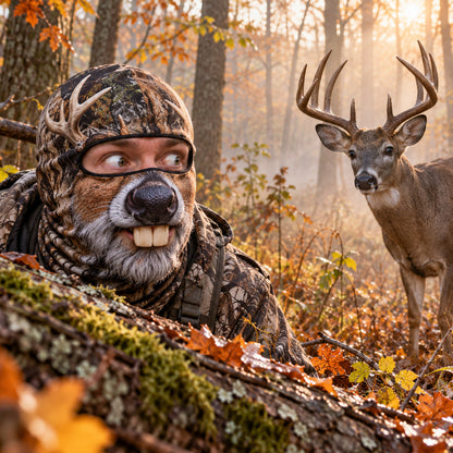 Camo Hunting Funny Face Mask GFTOMA15430