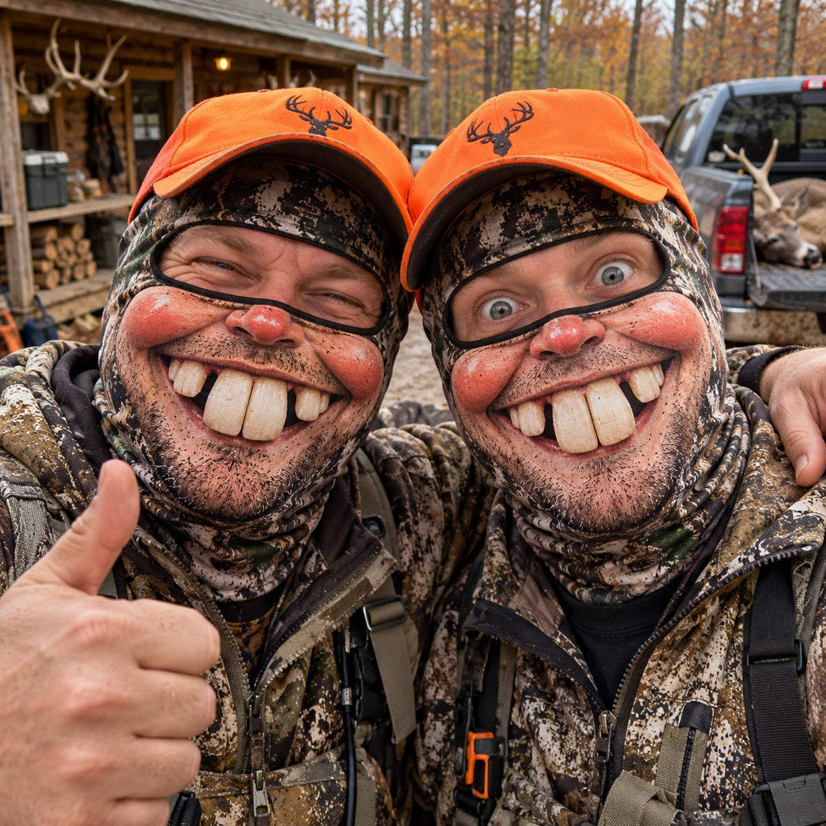 Camo Hunting Funny Face Mask GFTOMA15430