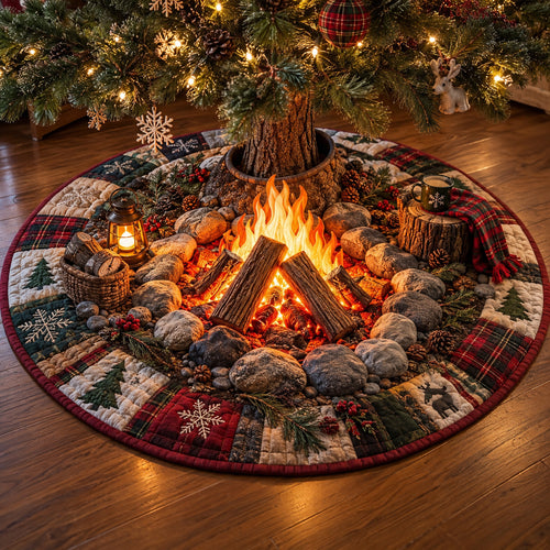 Rustic Campfire Quilted Tree Skirt GFTOMA15436