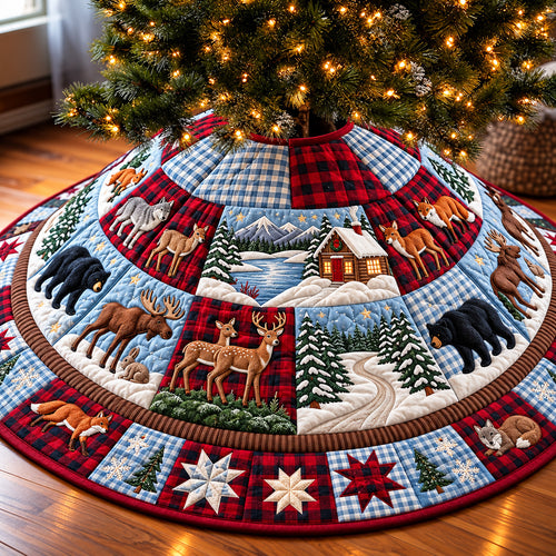 Woodland Patchwork Quilted Tree Skirt GFTOMA15438