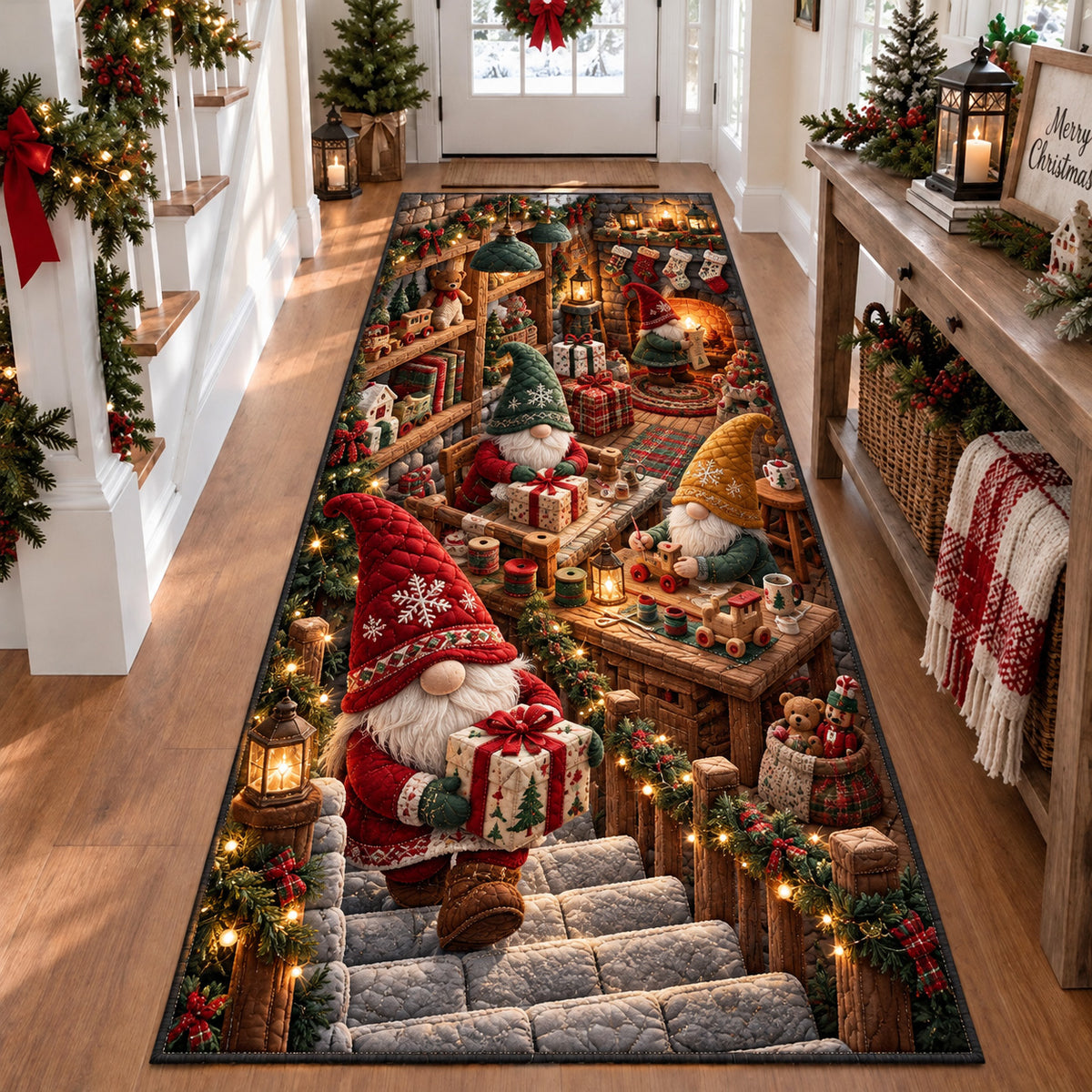 Christmas Gnome Runner Rug GFTOMA15452