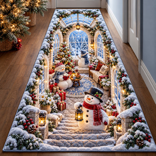 Snowman Stairway Runner Rug GFTOMA15453