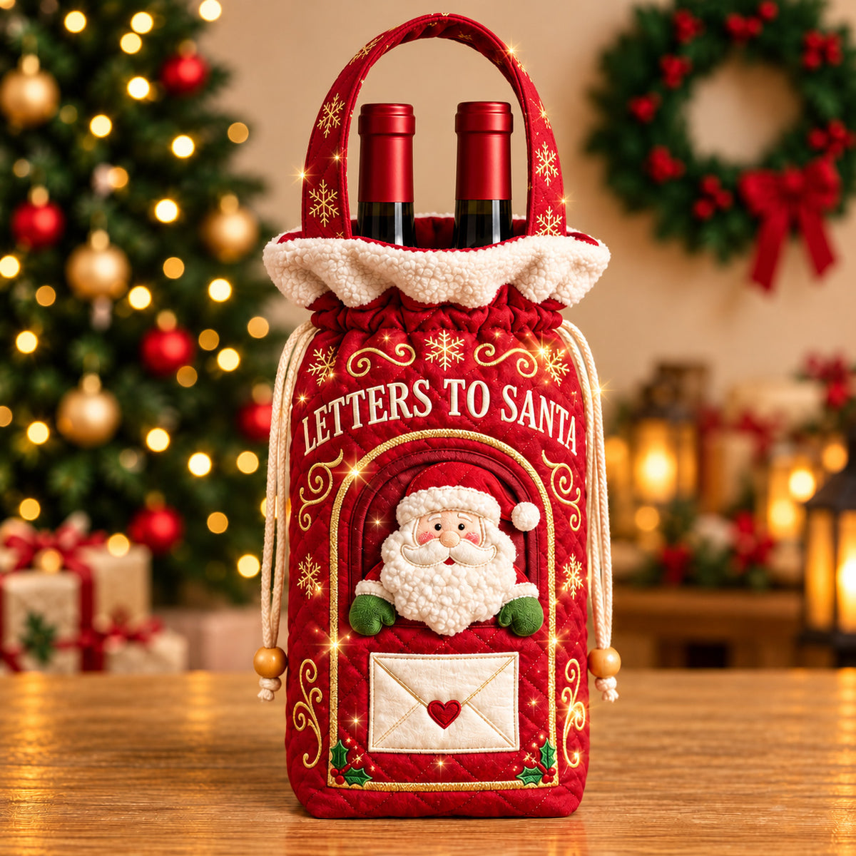Santa Letter Quilted Bottle Carrier Bag GFTOMA15461