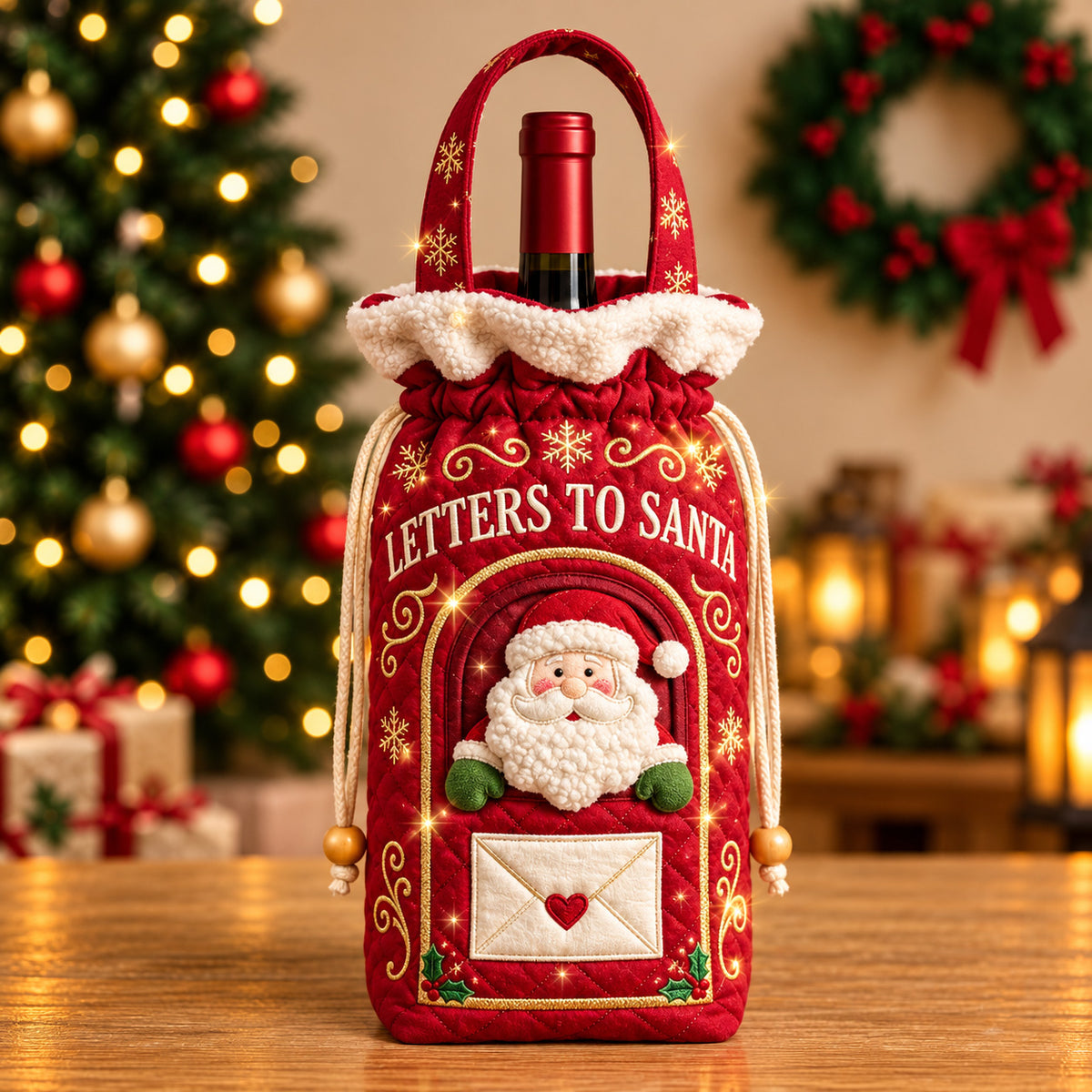 Santa Letter Quilted Bottle Carrier Bag GFTOMA15461