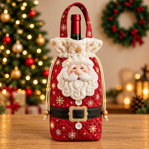 Santa Quilted Bottle Carrier Bag GFTOMA15462