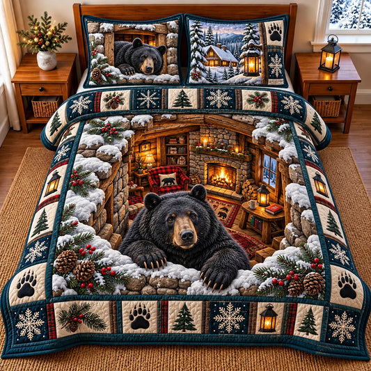 Bear Lodge 3-Piece Quilted Bedding Set GFTOMA15472