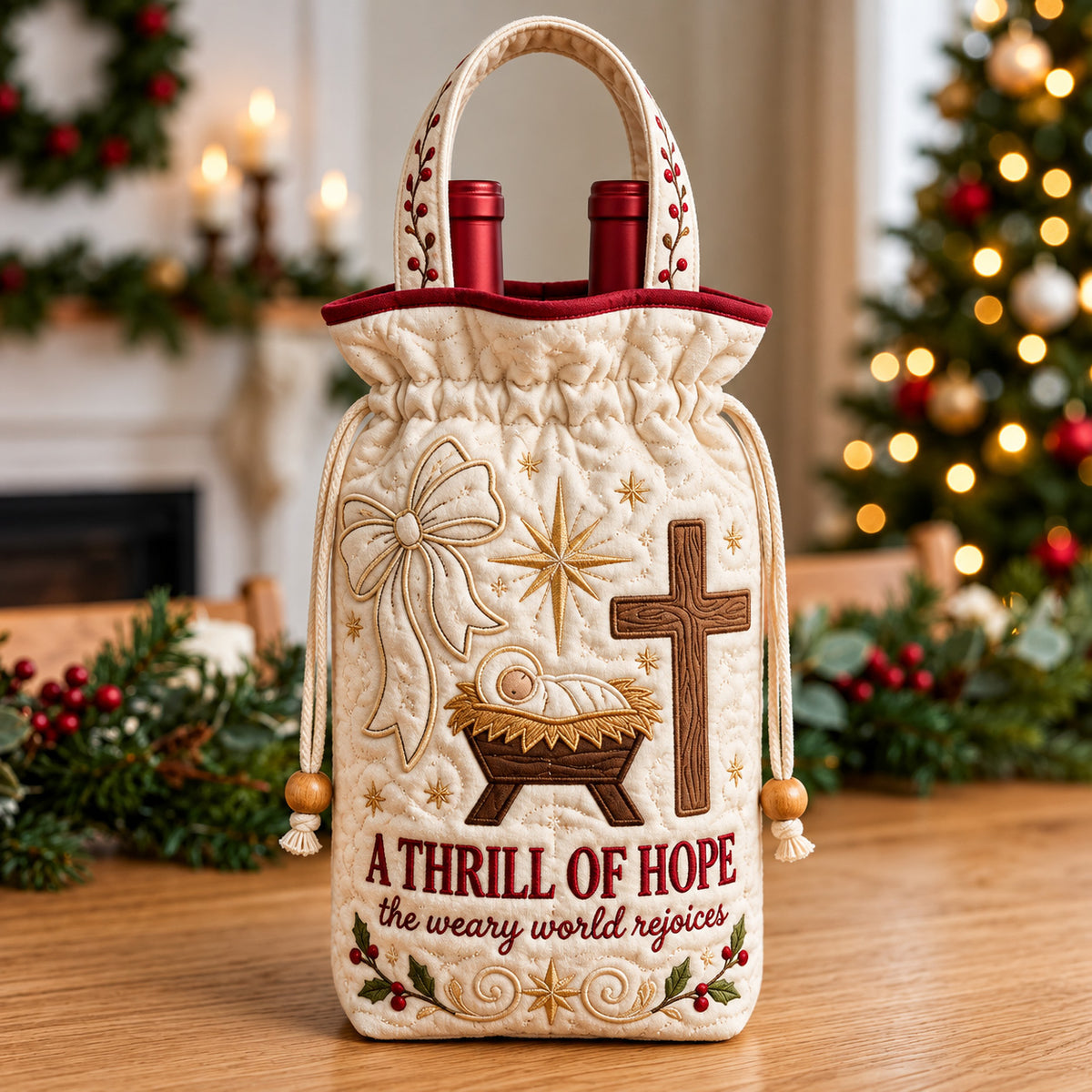 Christian Hope Quilted Bottle Carrier Bag GFTOMA15483