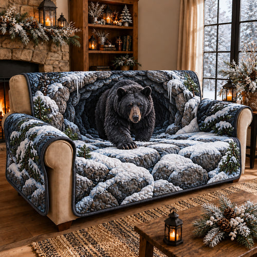 Snowy Bear Quilted Sofa Cover GFTOMA15494