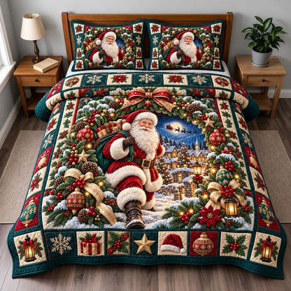 Christmas Journey 3-Piece Quilted Bedding Set GFTOMA15513