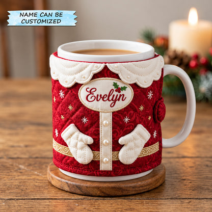 Personalized Christmas Quilted Mug Cozy QTCUZ GFTOMA15528