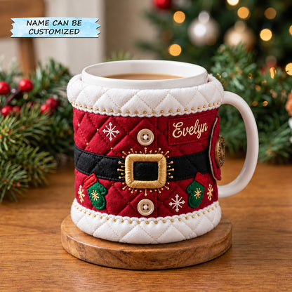 Personalized Christmas Quilted Mug Cozy QTCUZ GFTOMA15528