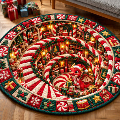 Candy Dragon Quilted Round Mat GFTOMA15579