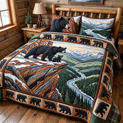 Cliffside Bear 3-Piece Quilted Bedding Set GFTOMA15621