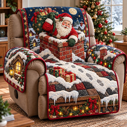 Santa Chimney Quilted Sofa Cover GFTOMA15627