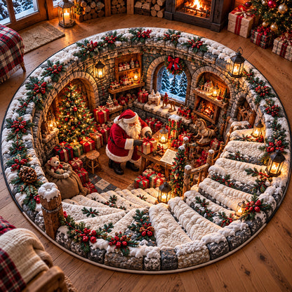 Jolly Santa Quilted Round Mat GFTOMA15638