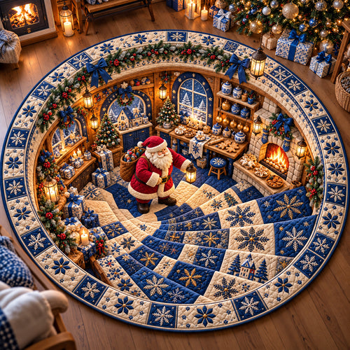 Jolly Santa Quilted Round Mat GFTOMA15641