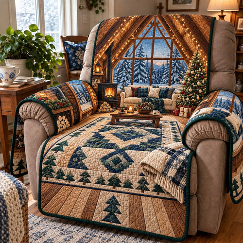 Winter Cabin Quilted Sofa Cover GFTOMA15655