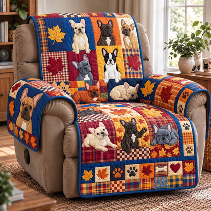 Colorful Frenchie Quilted Sofa Cover GFTOMA15660