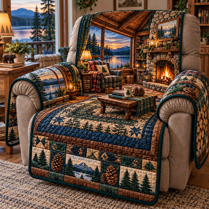 Rustic Cabin Quilted Sofa Cover GFTOMA15692