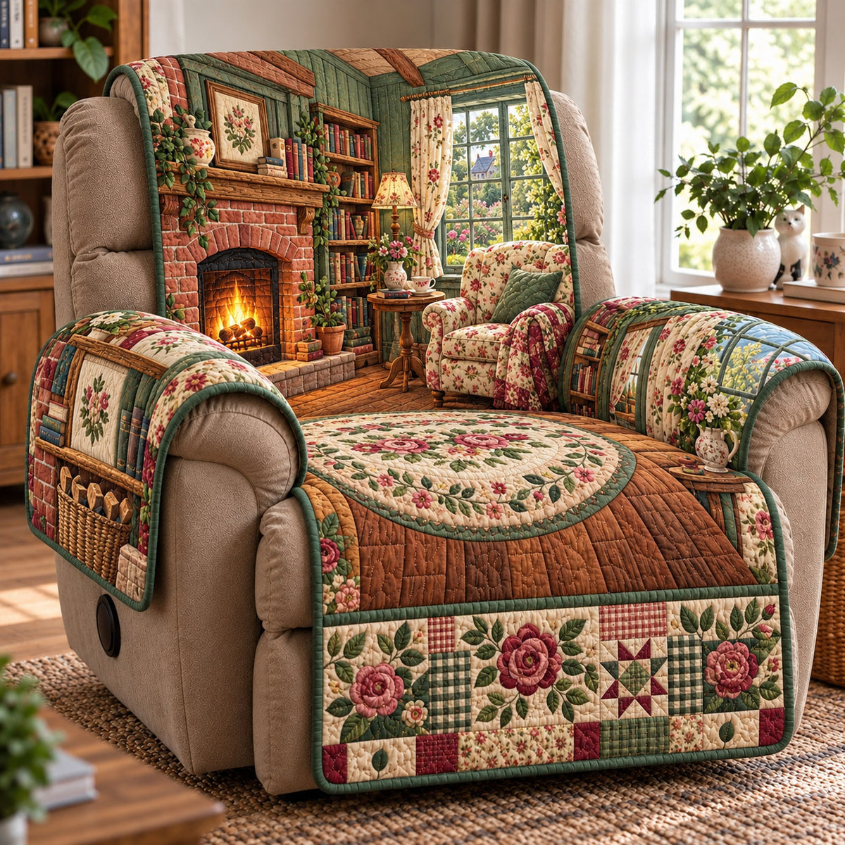 Cozy Cottage Quilted Sofa Cover GFTOMA15694