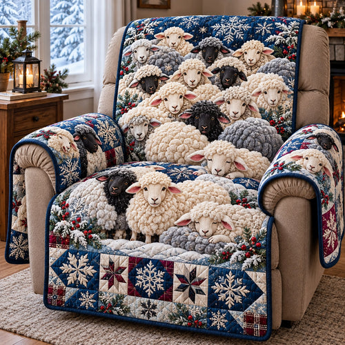 Winter Sheep Quilted Sofa Cover GFTOMA15699