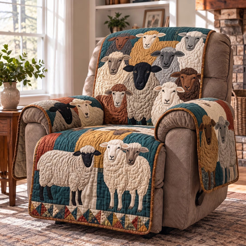 Rustic Sheep Quilted Sofa Cover GFTOMA15702