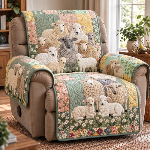 Pastel Sheep Quilted Sofa Cover GFTOMA15703