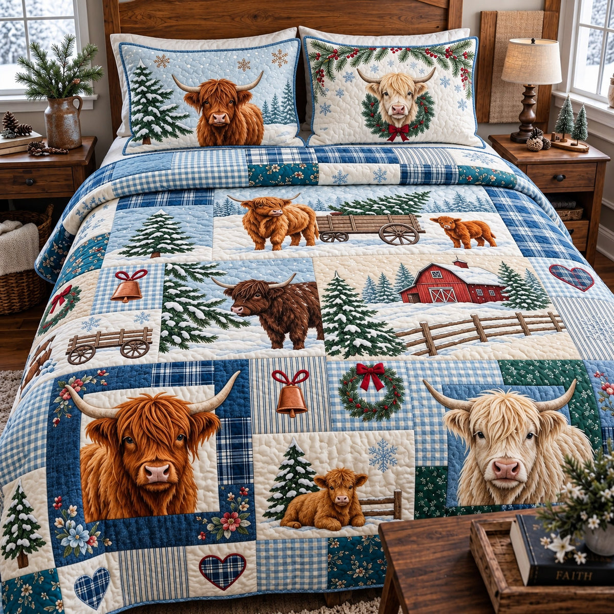 Winter Highland 3-Piece Quilted Bedding Set GFTOMA15748