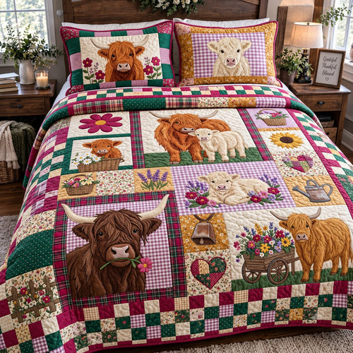 Floral Highland 3-Piece Quilted Bedding Set GFTOMA15749