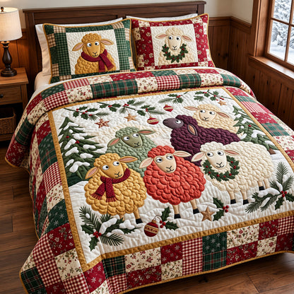 Winter Sheep 3-Piece Quilted Bedding Set GFTOMA15761
