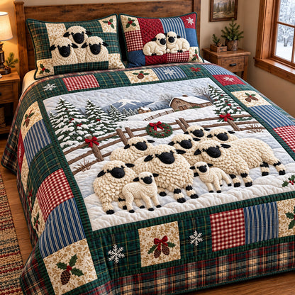 Farm Sheep 3-Piece Quilted Bedding Set GFTOMA15762