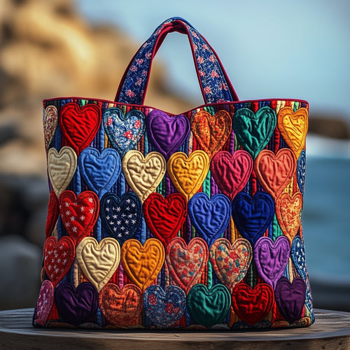 Floral Heart Quilted Tote Bag GFTOMA1586