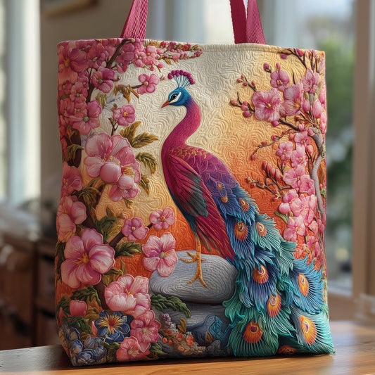 Peacok Quilted Tote Bag GFTOMA1629