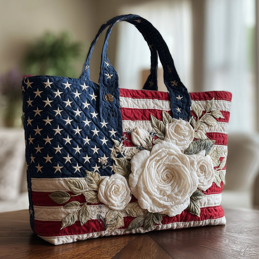 Patriot Roses Quilted Tote Bag GFTOMA1637