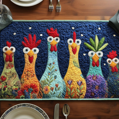 Cheerful Chicken Quilted Table Runner GFTOMA1659
