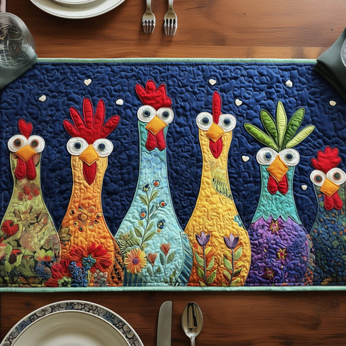 Cheerful Chicken Quilted Table Runner GFTOMA1659