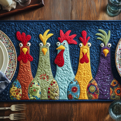 Cheerful Chicken Quilted Table Runner GFTOMA1660