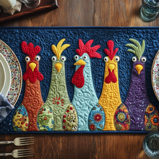 Cheerful Chicken Quilted Table Runner GFTOMA1660