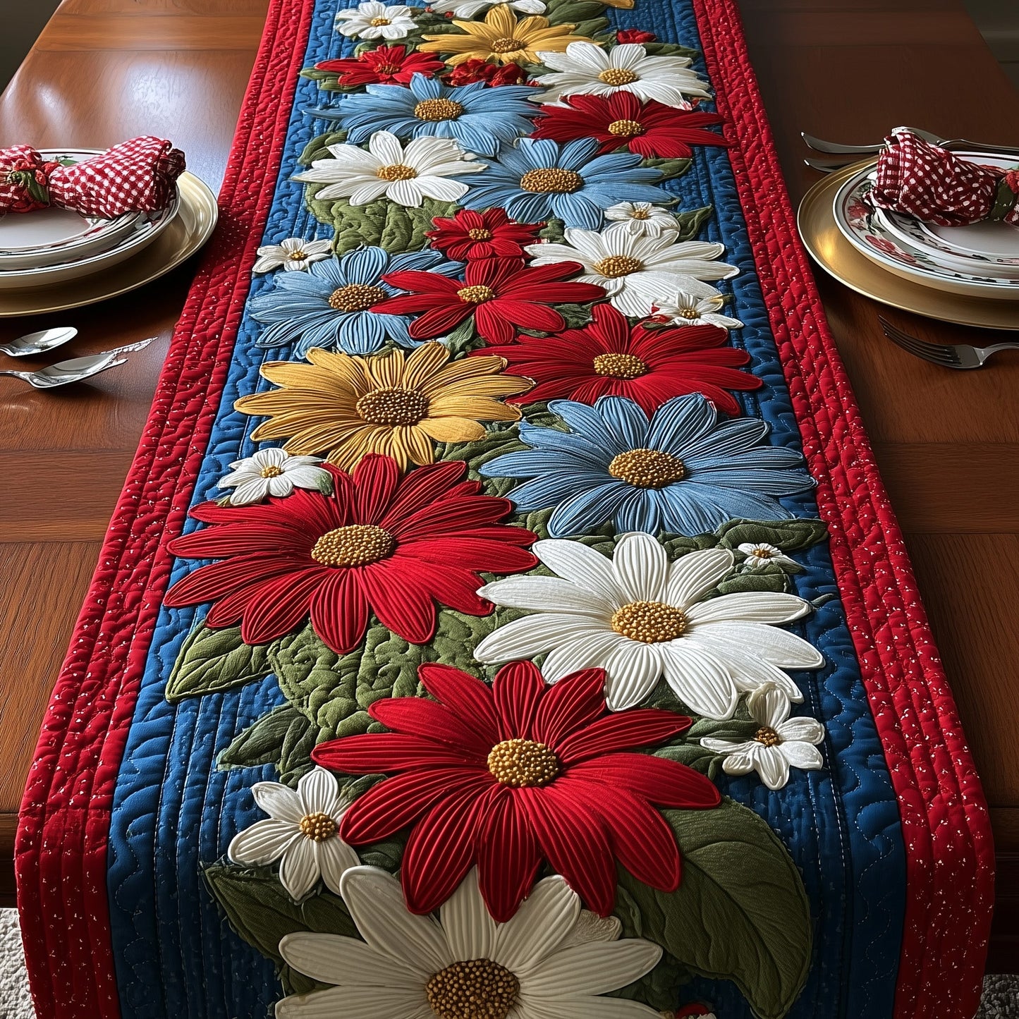 Colorful Daisy Quilted Table Runner GFTOMA1667
