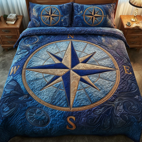 Nautical 3-Piece Quilted Bedding Set GFTOMA1673
