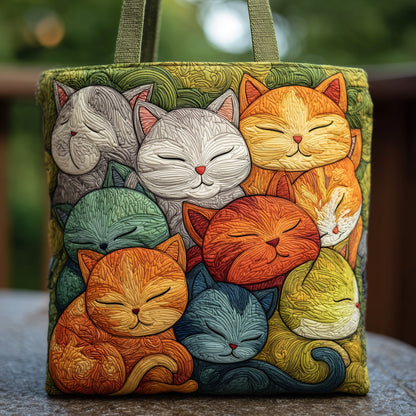 Sleeping Cat Quilted Tote Bag GFTOMA1697