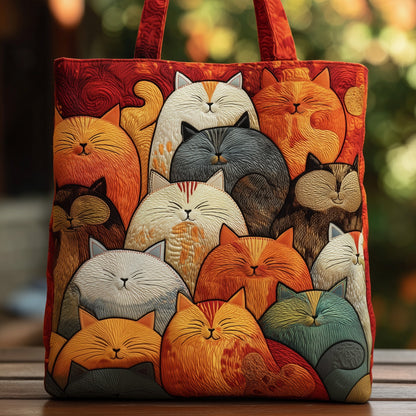Sleeping Cat Quilted Tote Bag GFTOMA1701
