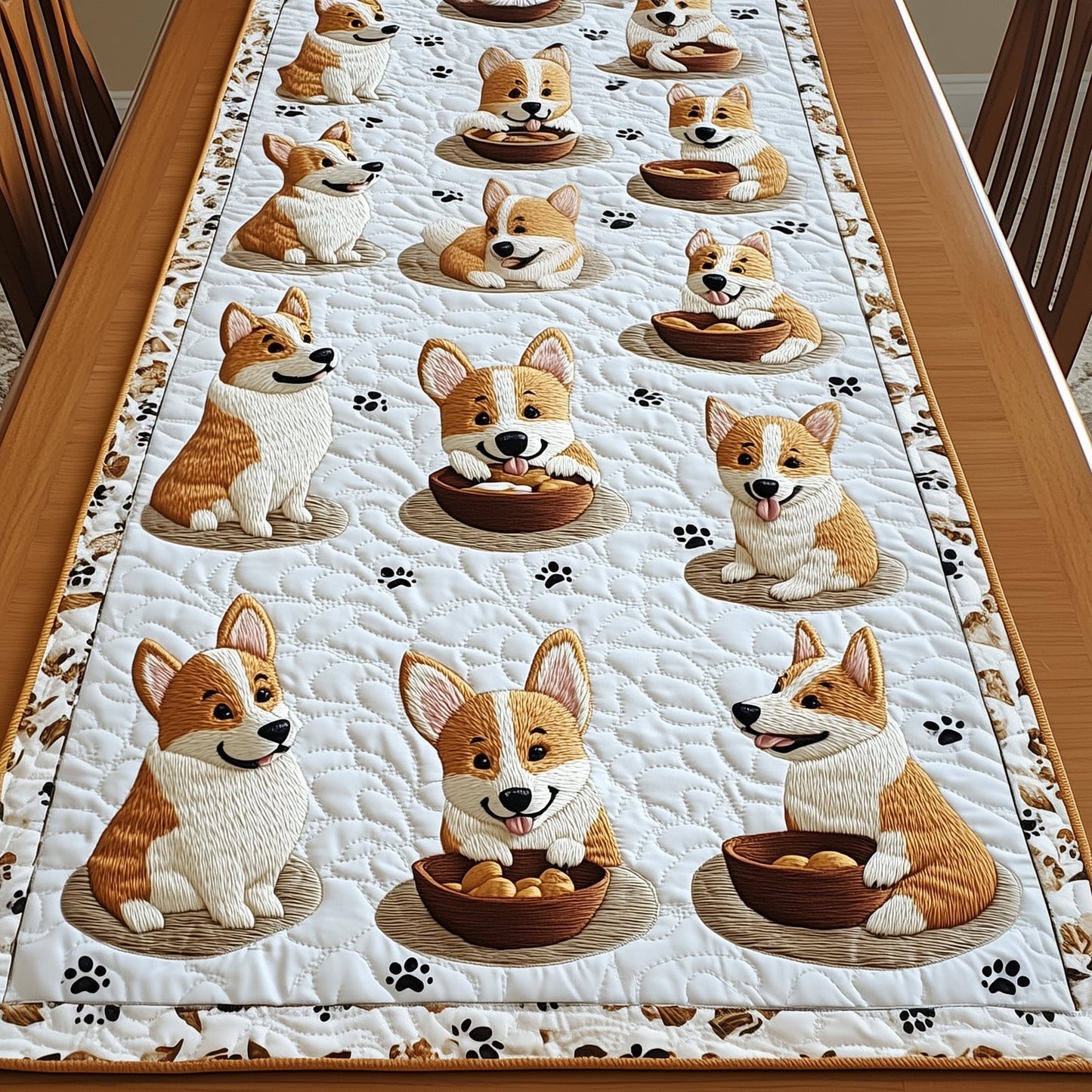 Corgi Quilted Table Runner GFTOMA172