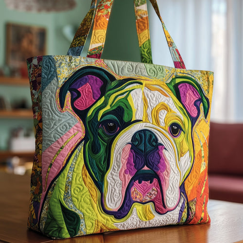 Bulldog Quilted Tote Bag GFTOMA1832